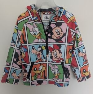 Disney Parks Mickey Mouse and Friends Packable Rain Jacket Youth Size 3 Unisex